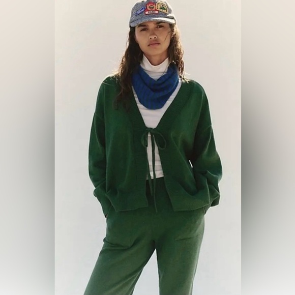 Free People Sweaters - Free People Beach “ Solar Sweater Set” in Pine  Heather Green. NWOT. Large